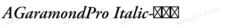 AGaramondPro Italic字体转换